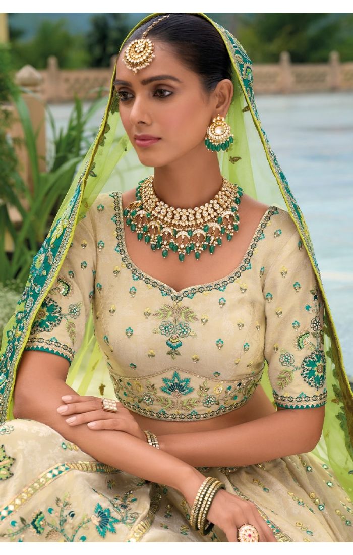 Regal Peacock Banarasi Lehenga for Brides – Traditional Indian Wedding Outfit for USA & Europe