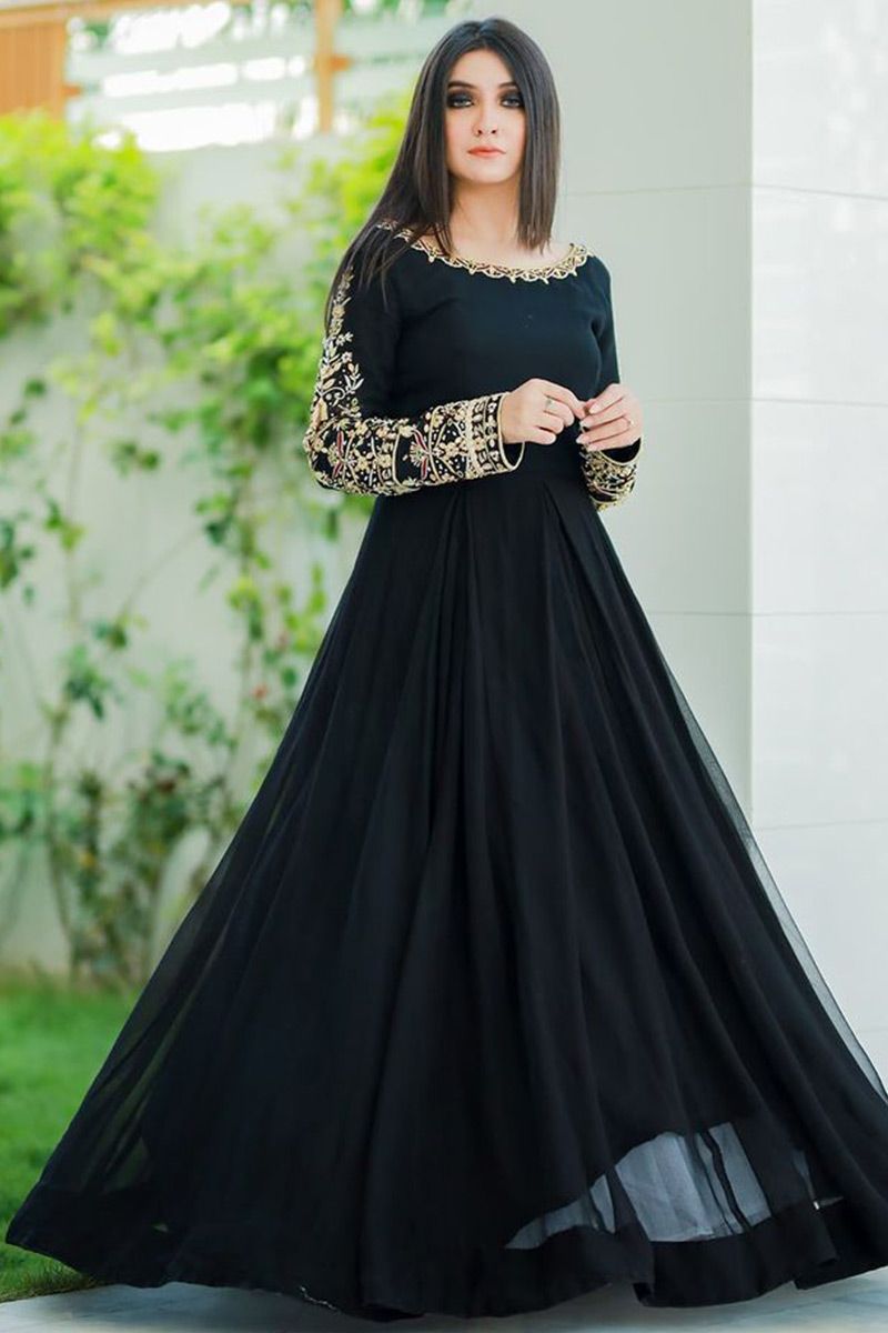 Buy Designer Black Anarkali Suits Online -Cbazaar