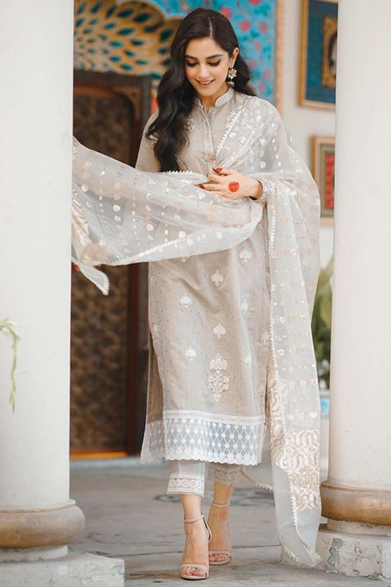 Grey Satin Georgette Pakistani Palazzo Suit | Pakistani dress design,  Fashion, Indian ethnic wear