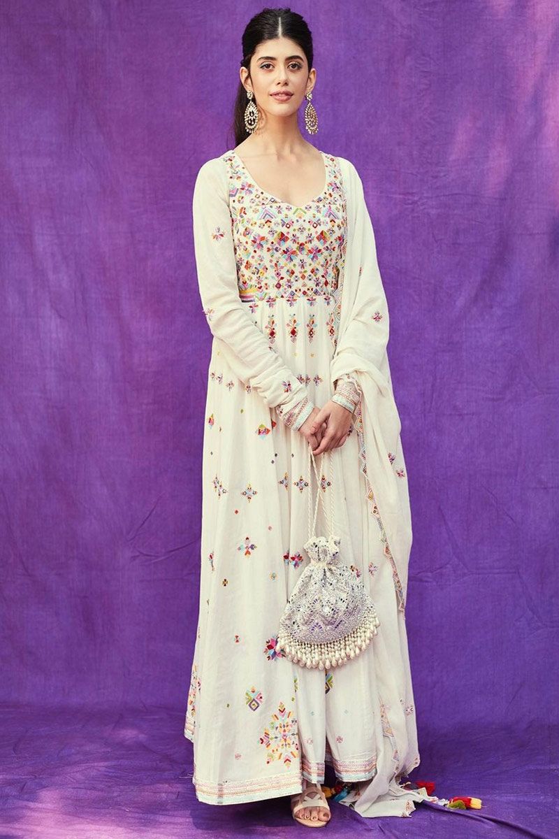 White Salwar Kameez- Buy White Salwar Suit online in USA